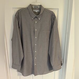 Irvine Park Gray Striped Oxford Shirt